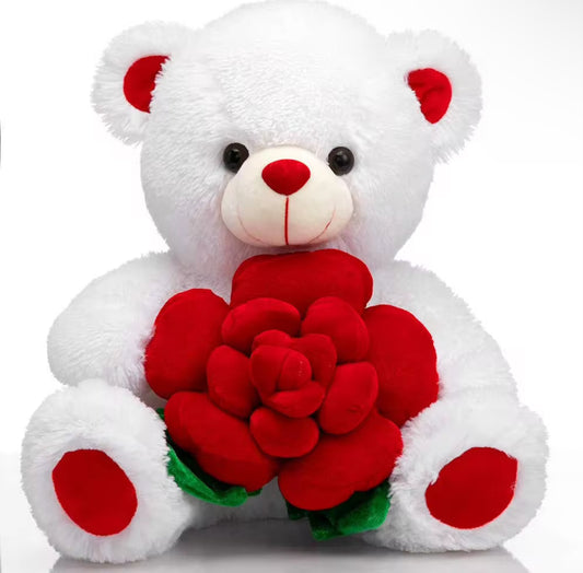 Rose Stuffed Plush Bear